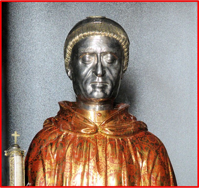 Buste reliquaire de Saint Etienne de Muret dans l'église de Saint-Sylvestre d